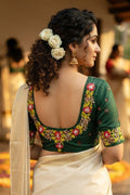 Blooming Scarlet Handwork Blouse