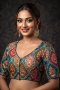 Dreams Become Design – Designer Zari & Sequins Crepe Blouse