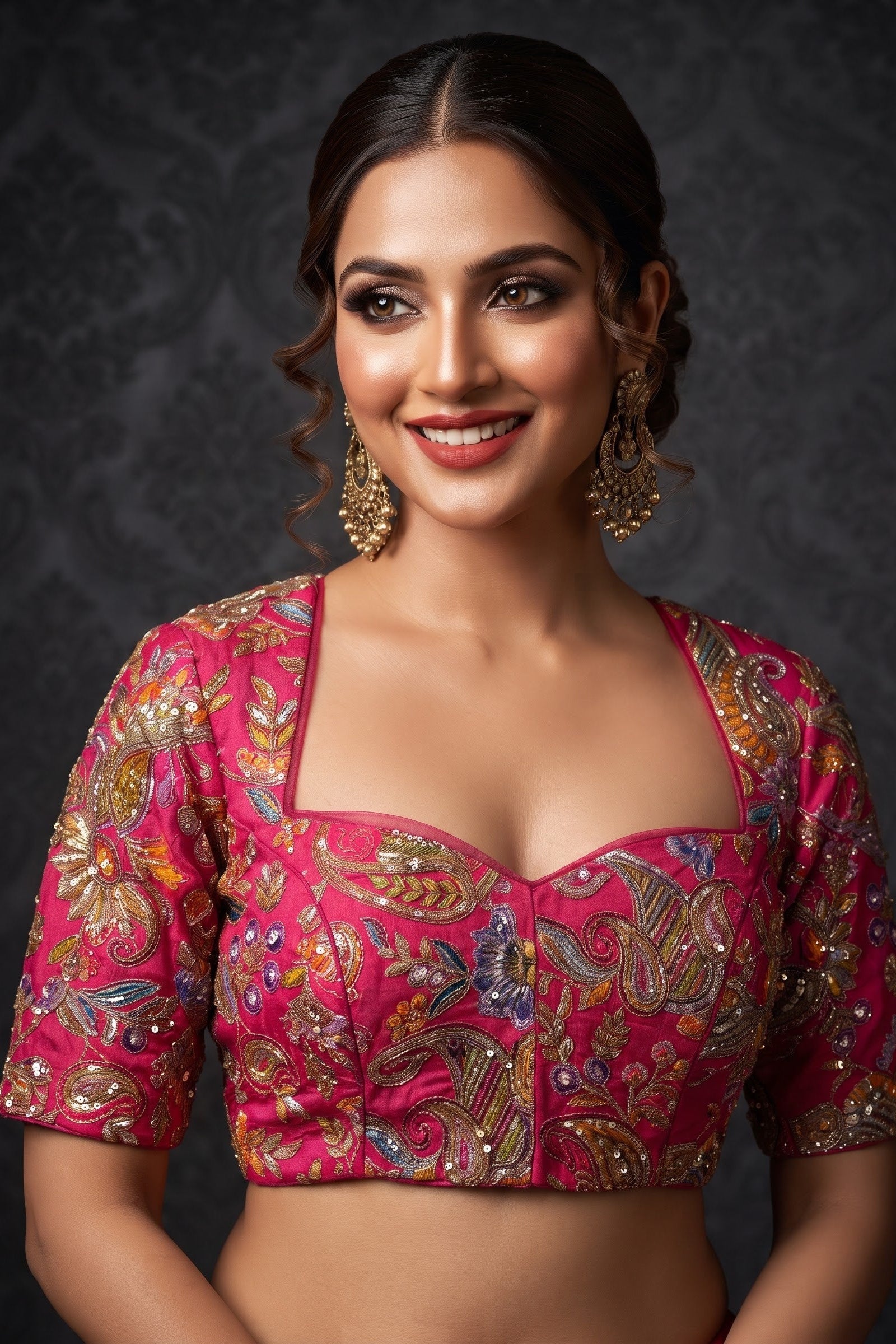 Own The Dream – Designer Zari & Sequins Crepe Blouse