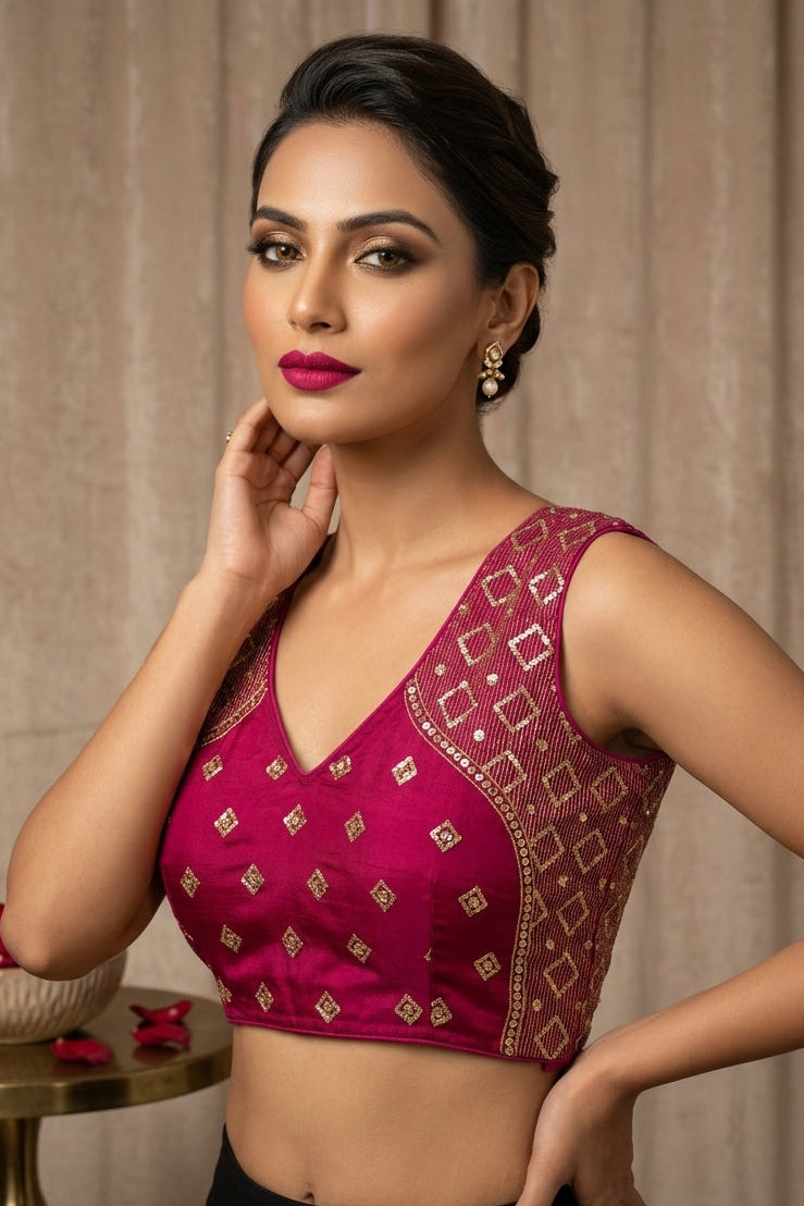 Golden Crown- Designer Blouse