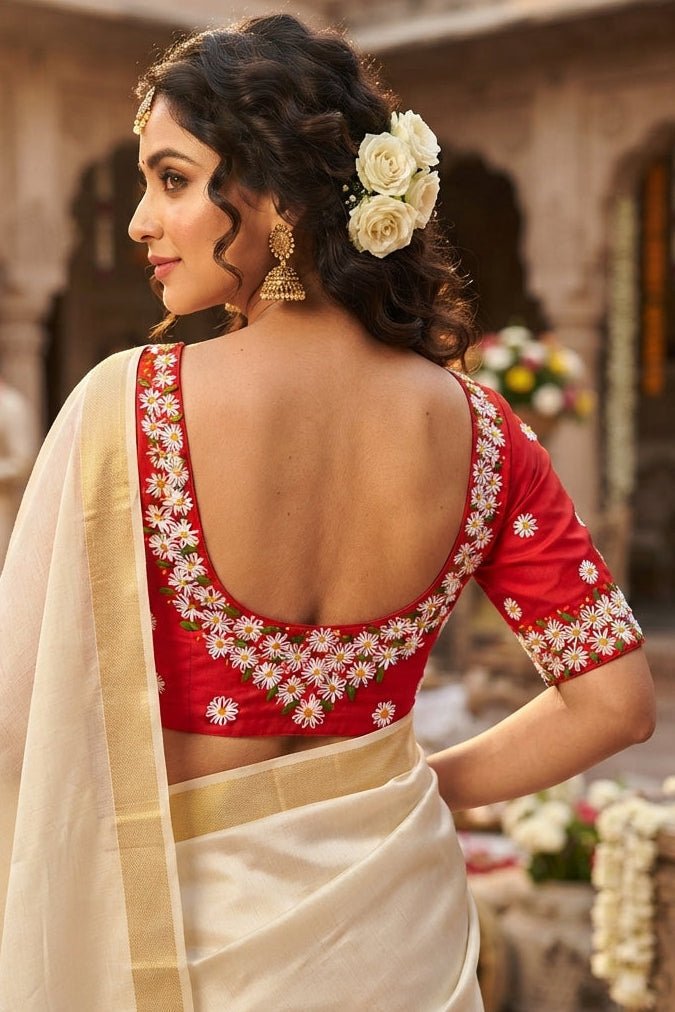 Daisy Garden  Handwork Blouse