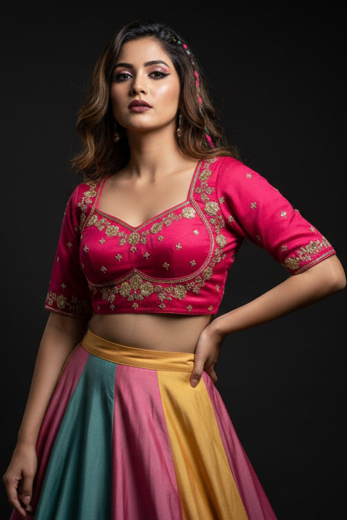 Jhalak-Zari Embroidered Blouse