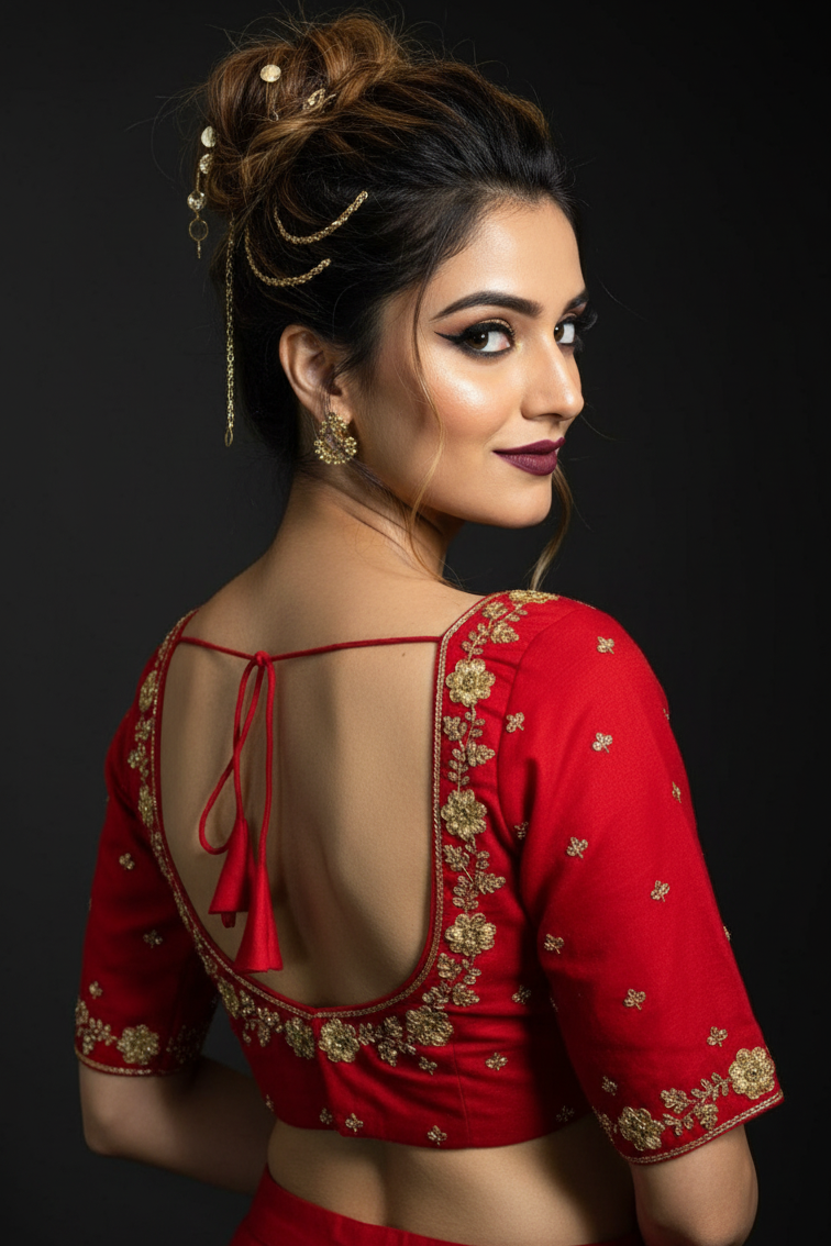 Jhalak-Zari Embroidered Blouse