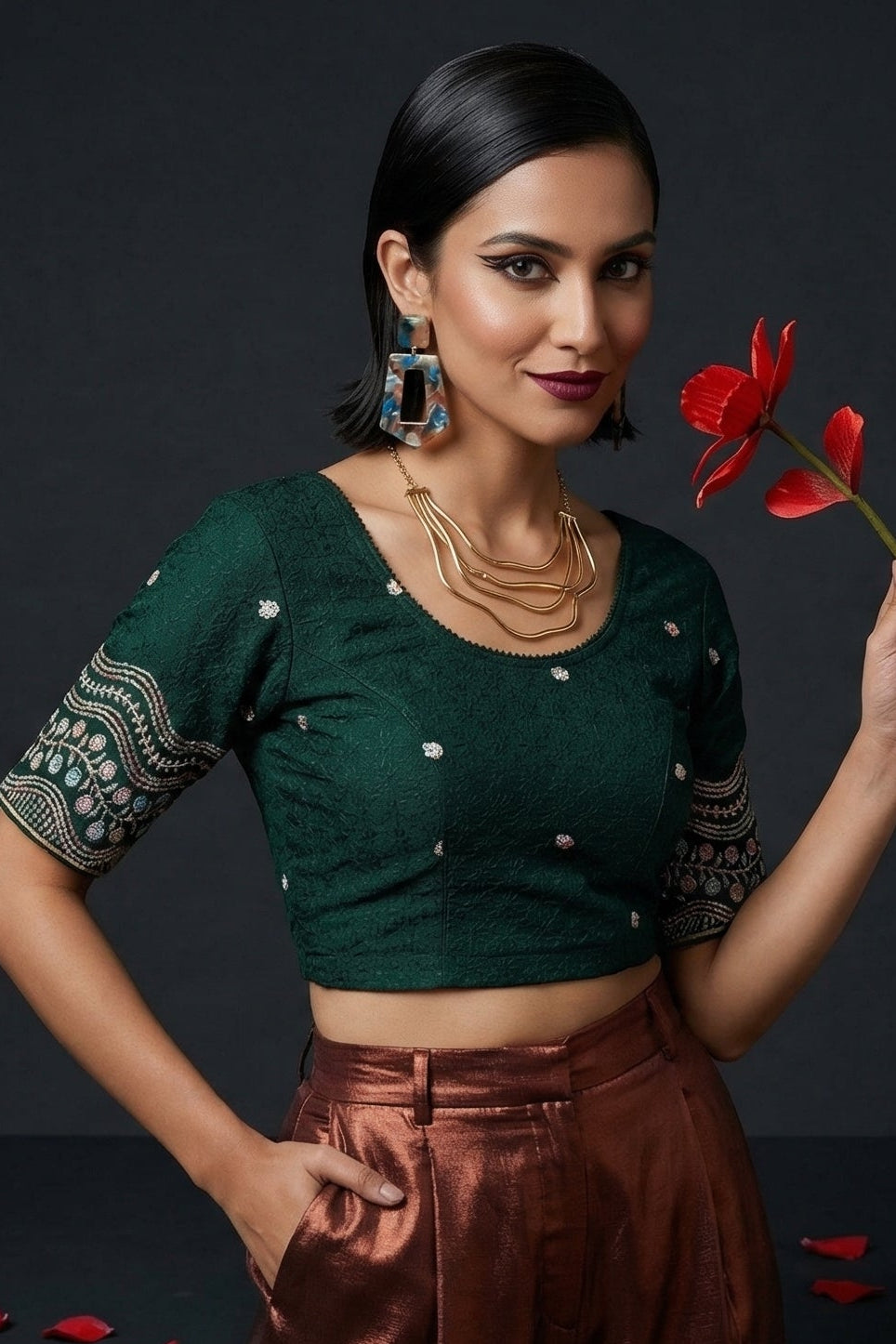 Bend the Trend-Stretchable Knitted Blouse