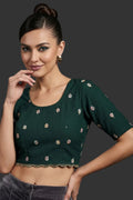 Finest of fine- Floral Stretchable Knitted Blouse