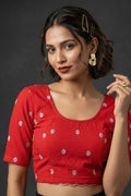 Finest of fine- Floral Stretchable Knitted Blouse
