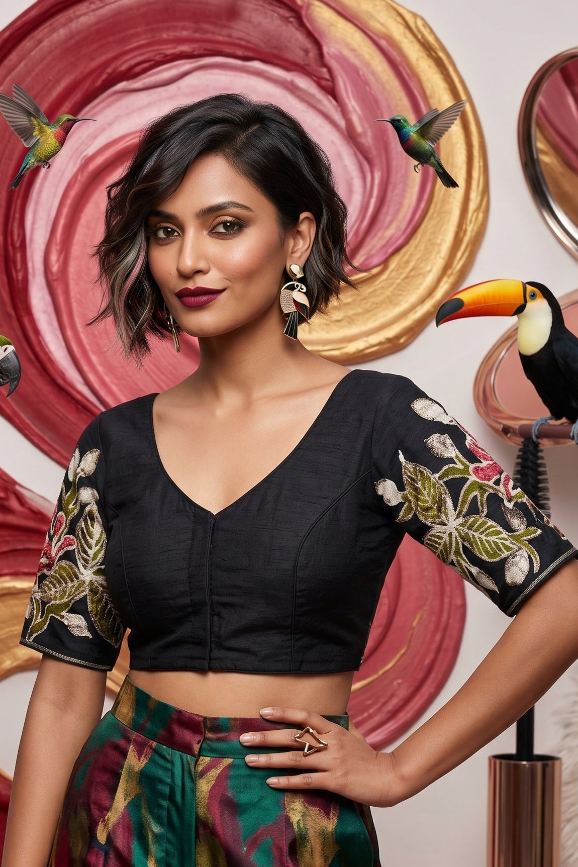 Bird Batik -Designer Blouse