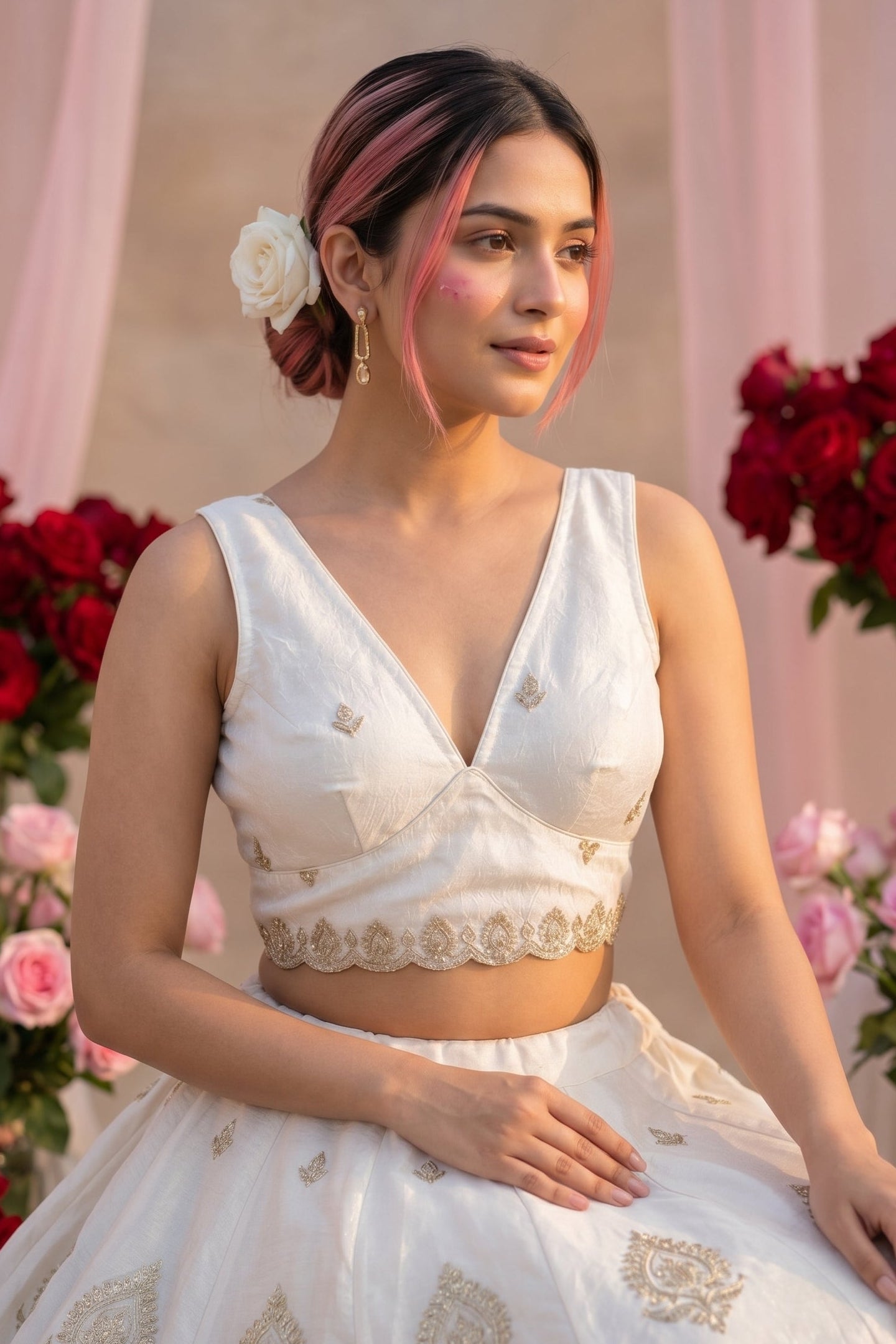 Shades Of Rose-Fendy Silk Blouse