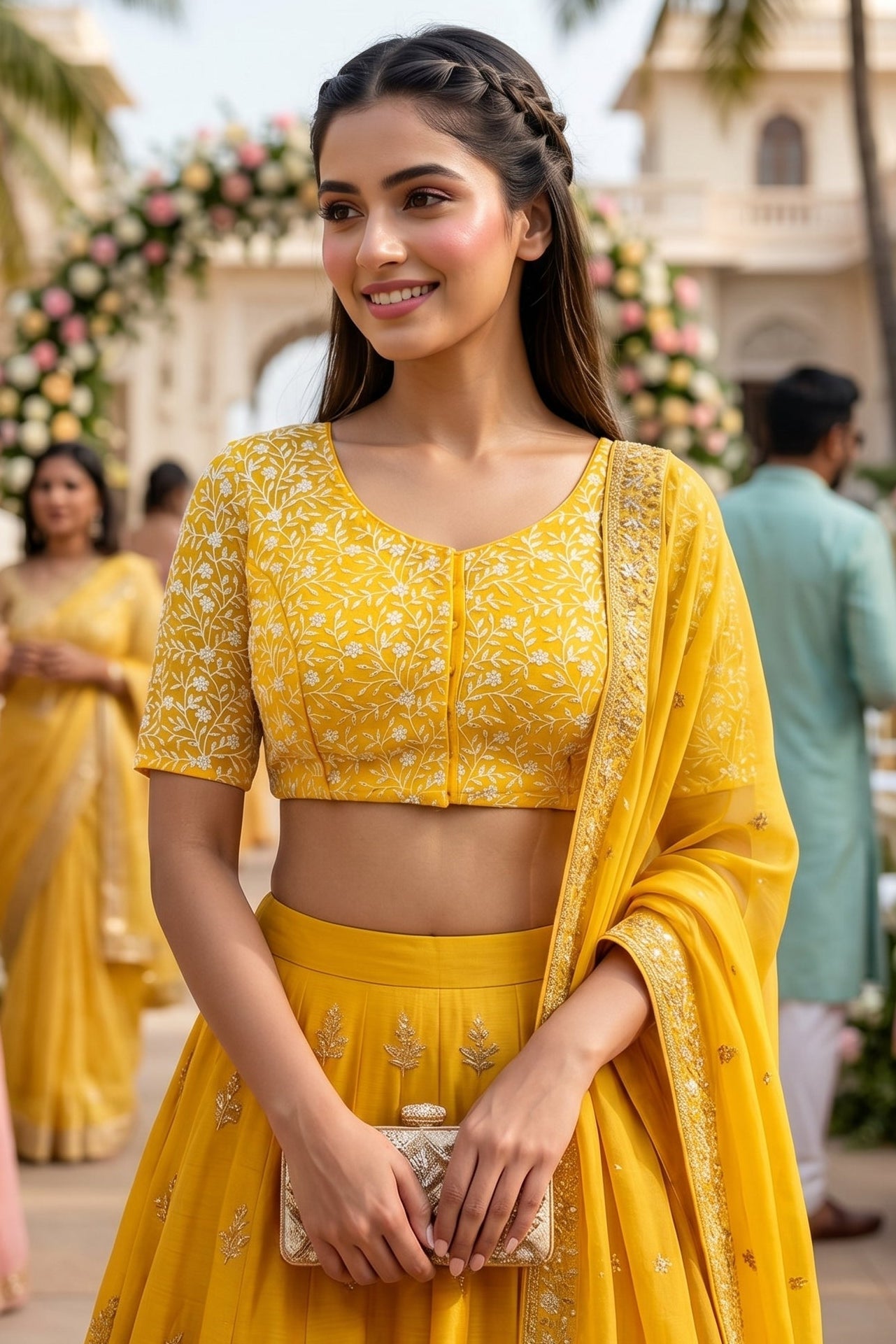 A Quiet Connection- Designer Net Blouse