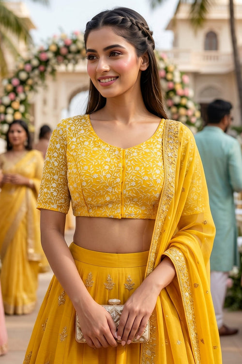 A Quiet Connection- Designer Net Blouse