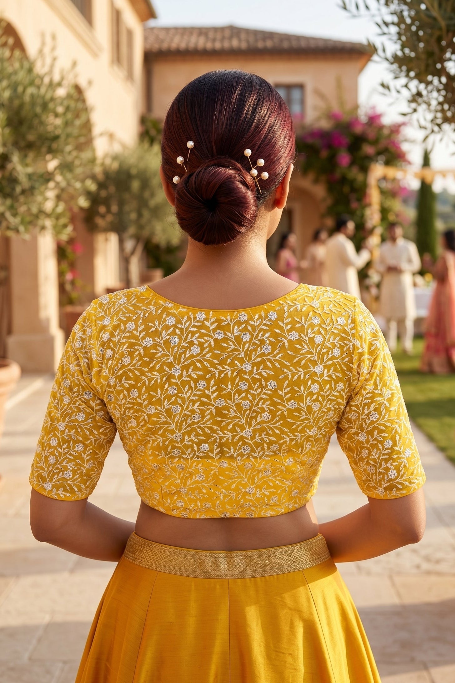 A Quiet Connection- Designer Net Blouse
