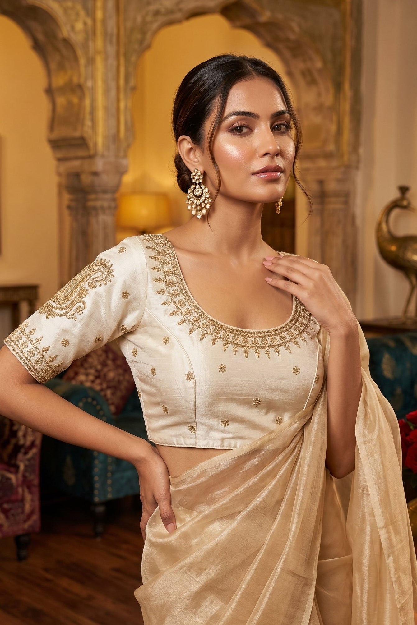 Gold Glitz New Designer Blouse