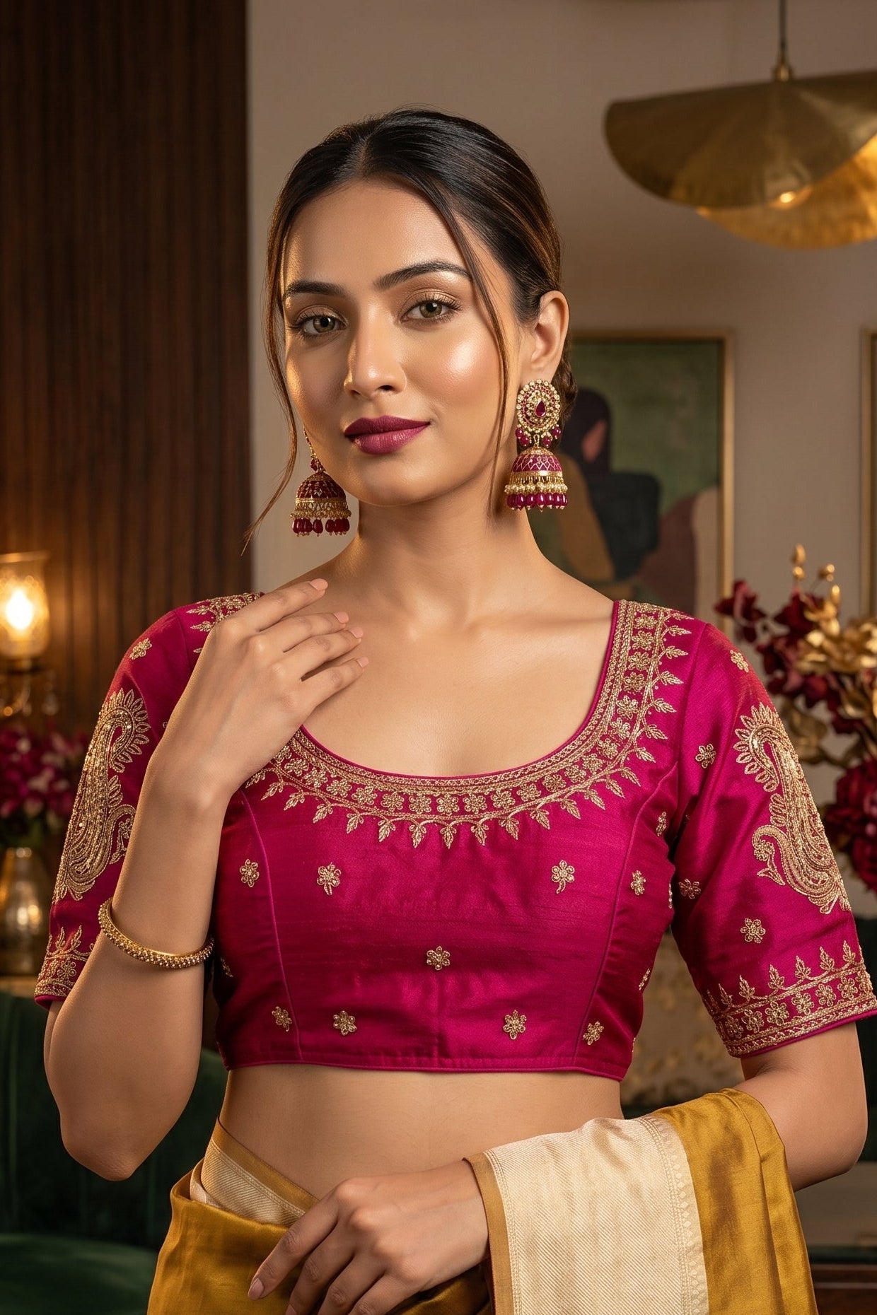 Gold Glitz New Designer Blouse