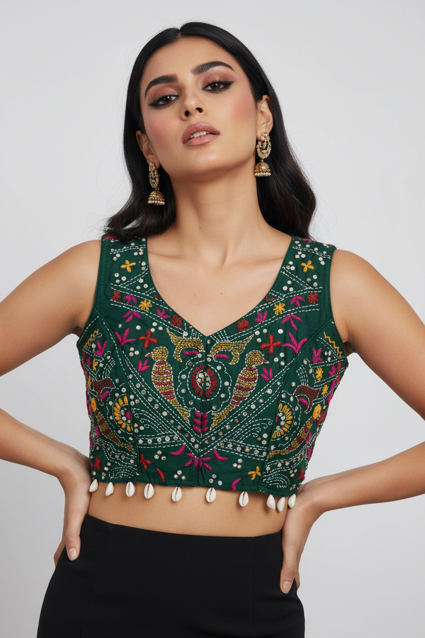 Kantha Raag- Designer Blouse With Handwork