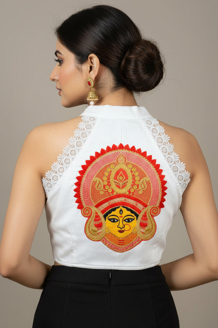 Pushpanjali Designer Blouse For Durga Puja