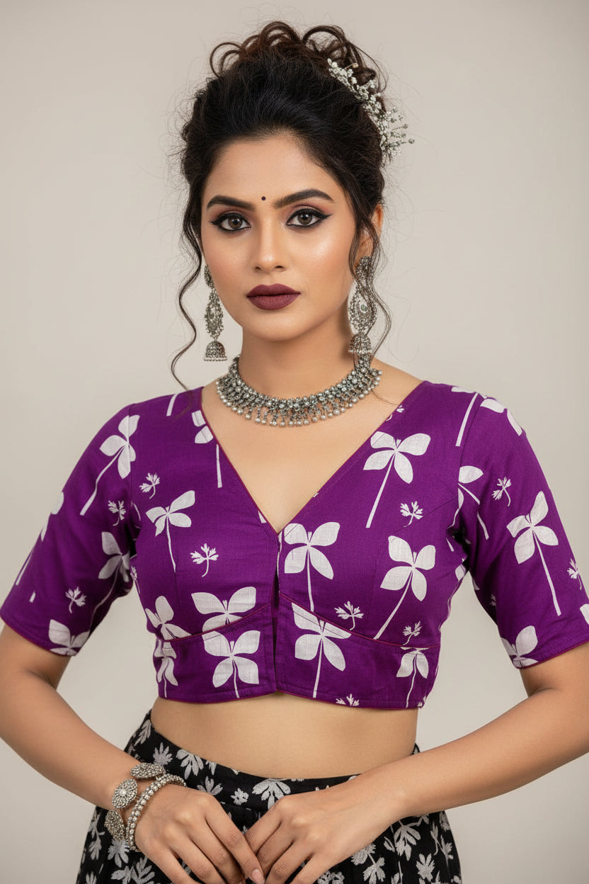 Leafsong Designer Cotton Blouse