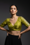 Green Royale Vichitra Silk Blouse