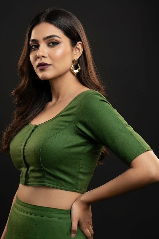 Single And Solid Color Fancy Designer Blouse