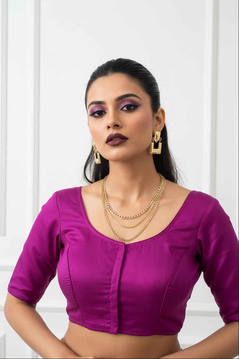 Single And Solid Color Fancy Designer Blouse
