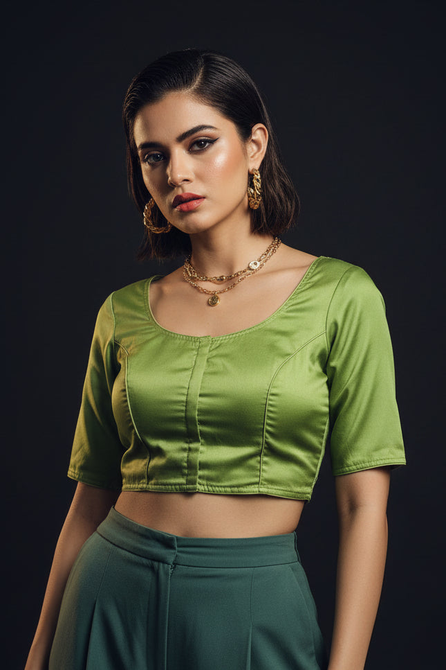 Single And Solid Color Fancy Designer Blouse