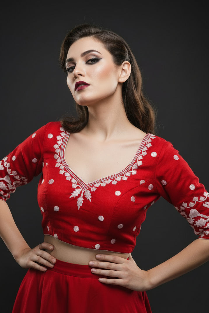 Pratibimbh Designer Vichitra Silk Blouse