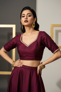 Flashline Designer Vichitra Silk Blouse