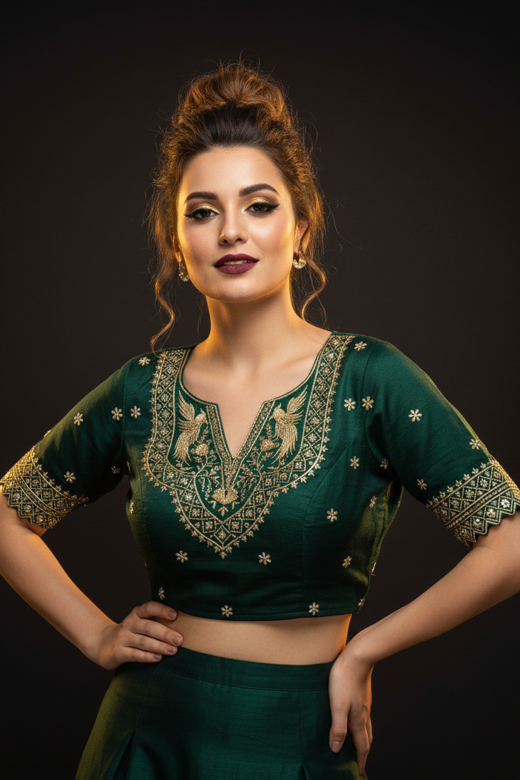 Each Stitch Designer Cotton Silk Blouse