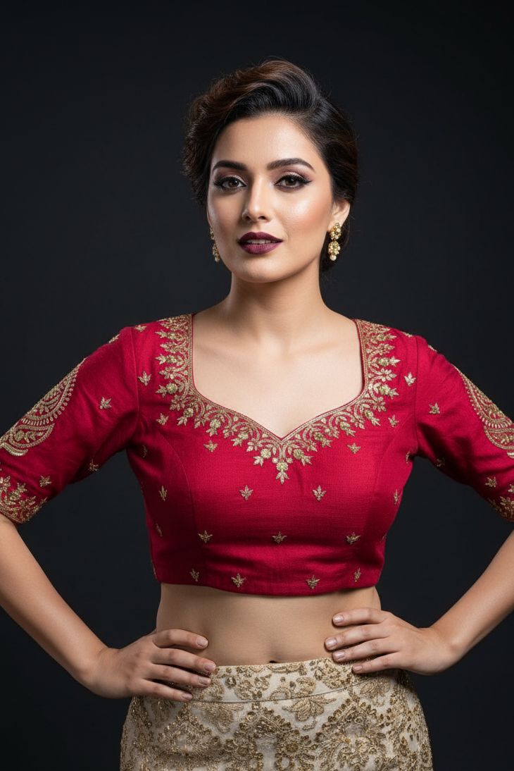 True Thread Fancy Silk Blouse