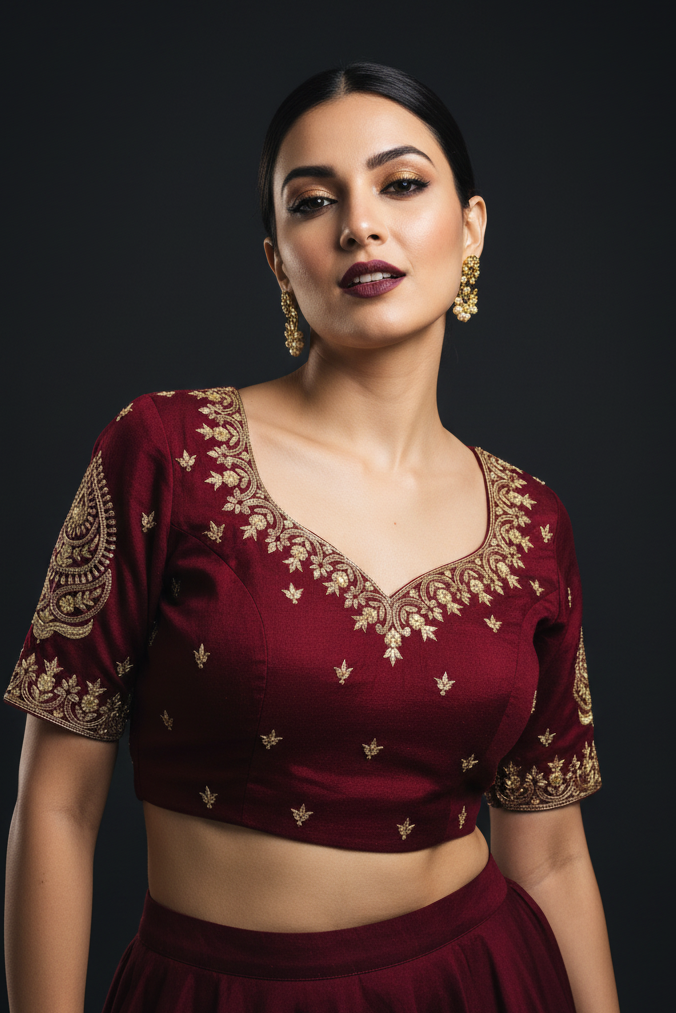 True Thread Fancy Silk Blouse