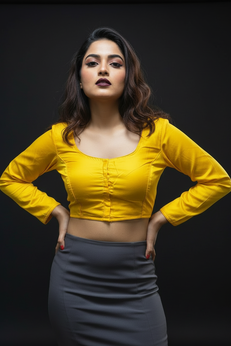 Solid Trends-Fancy Designer Blouse