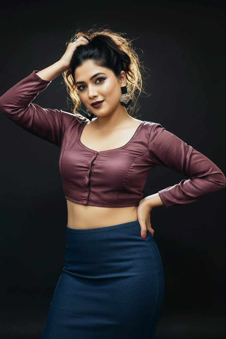 Solid Trends-Fancy Designer Blouse