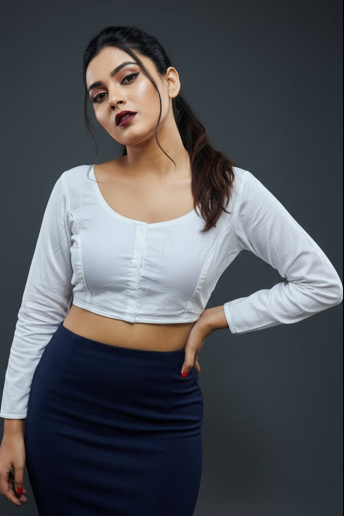Solid Trends-Fancy Designer Blouse