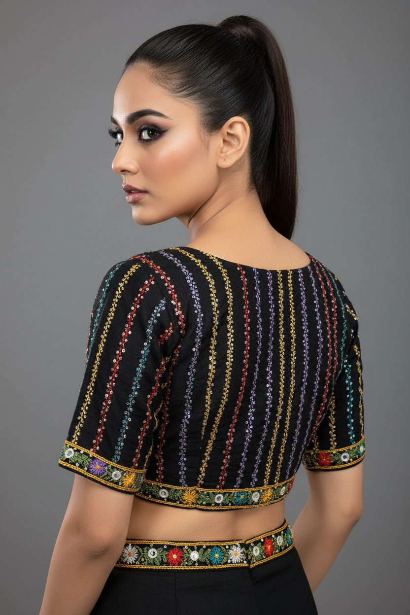 Bhumi-Multicolor Handwork Blouse