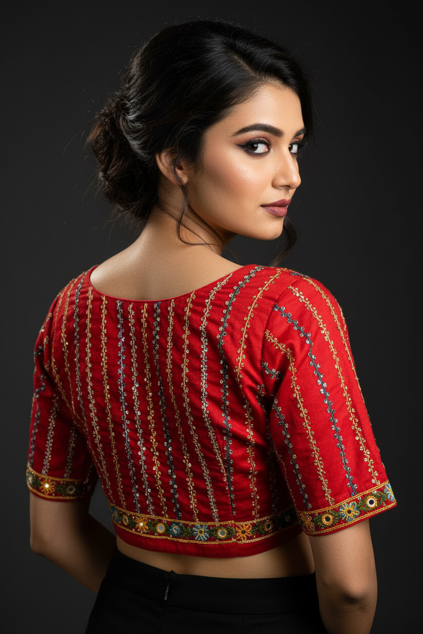 Bhumi-Multicolor Handwork Blouse