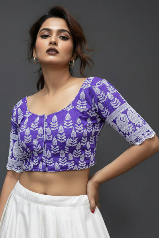 Say Hello To Fitness- Smoky Stretchable Blouse
