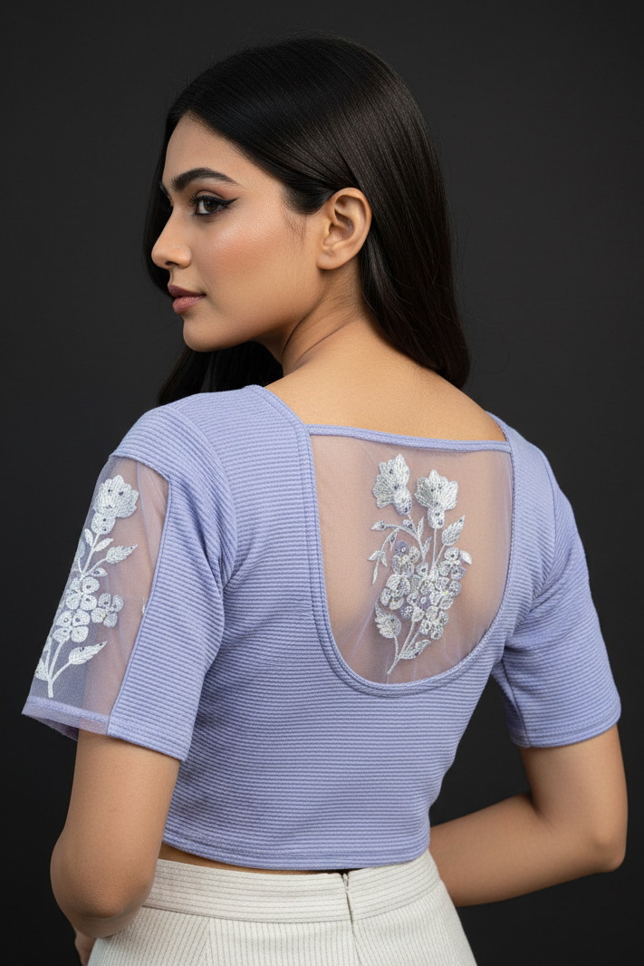 Comfort Ease-Stretchable Knitted Blouse