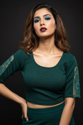 Comfort Ease-Stretchable Knitted Blouse