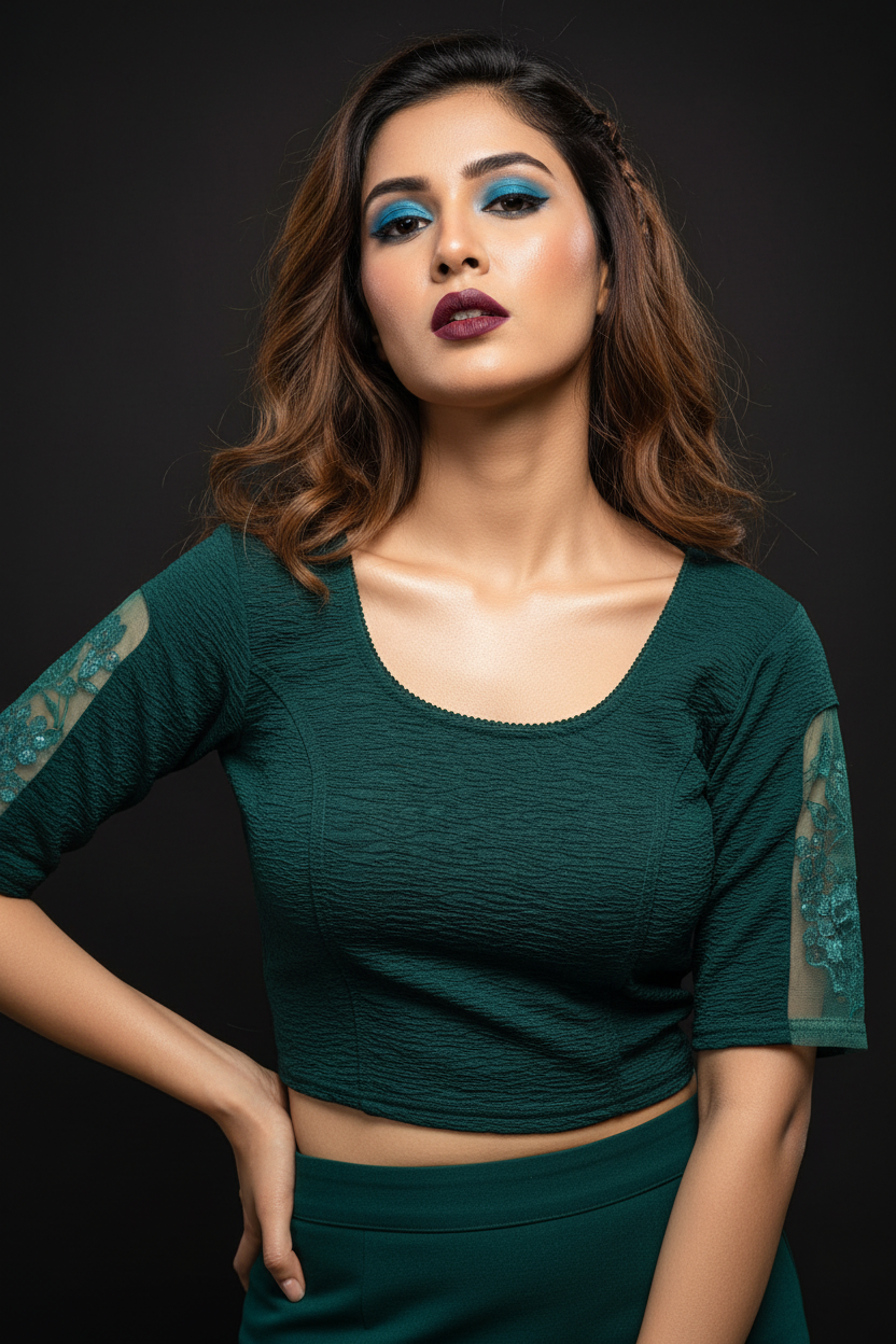 Comfort Ease-Stretchable Knitted Blouse