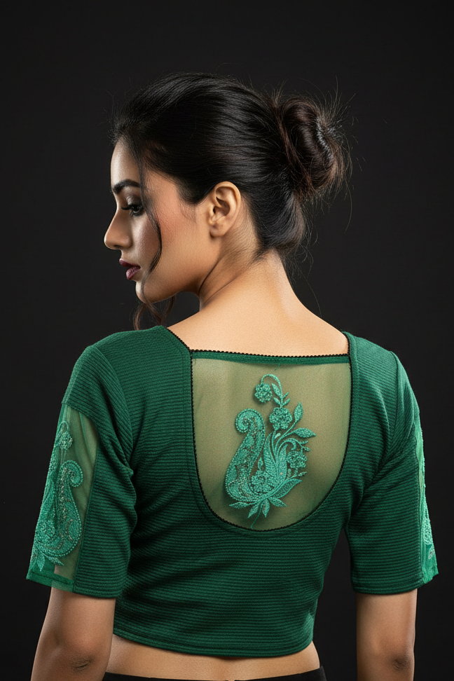 Retro Revival-Stretchable Knitted Blouse