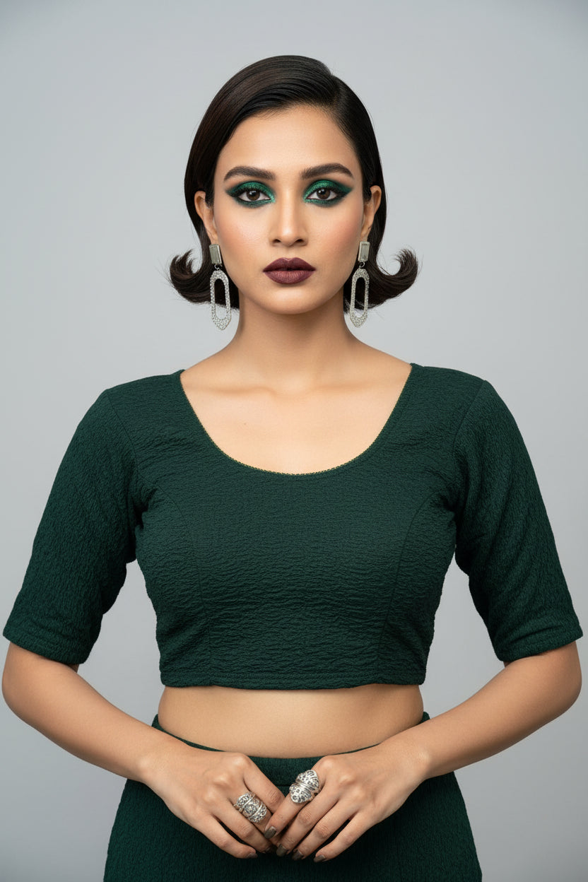 Pure Form-Stretchable Knitted Blouse