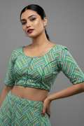 Live Everyday - Printed Cotton Designer Blouse
