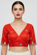 Standing Out - Fendy V Neck  Silk Blouse