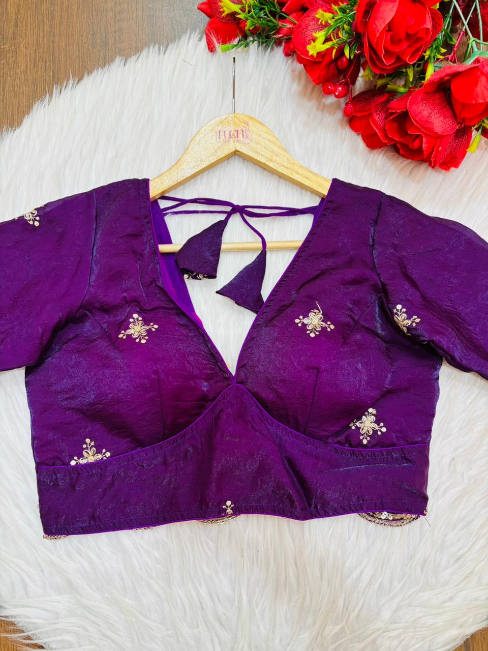 Standing Out - Fendy V Neck Silk Blouse