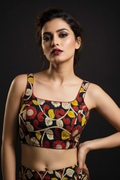 Pop Fusion kalamkari-Designer Blouse