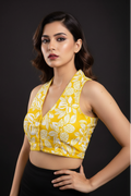 Color Pop Halter Neck Blouse