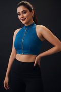 Denim Darling Blouse With Chain