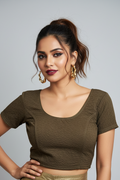 Pure Form-Stretchable Knitted Blouse