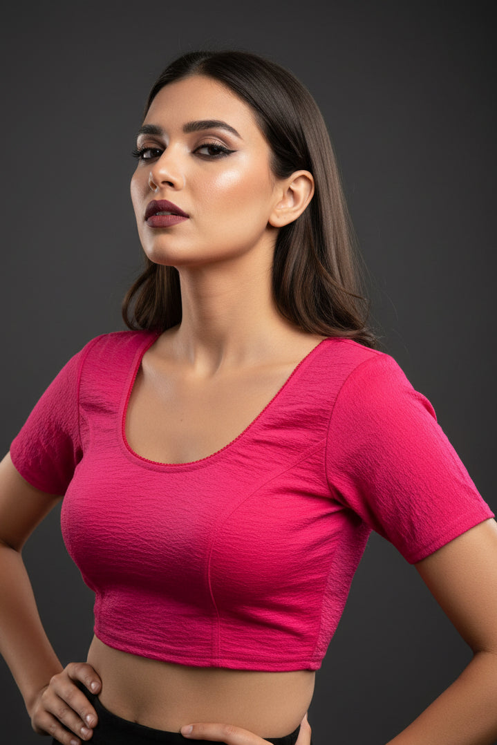 Pure Form-Stretchable Knitted Blouse