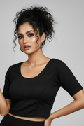 Pure Form-Stretchable Knitted Blouse
