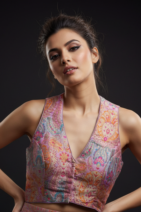 Stolen moments- Katan Banarasi Silk Designer Blouse